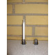 4 Lysestager i poleret aluminium