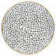 Tallerken Dot black w/gold